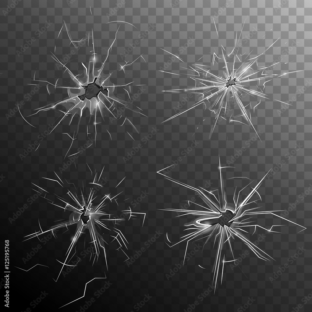Obraz premium Broken Window Glass Set
