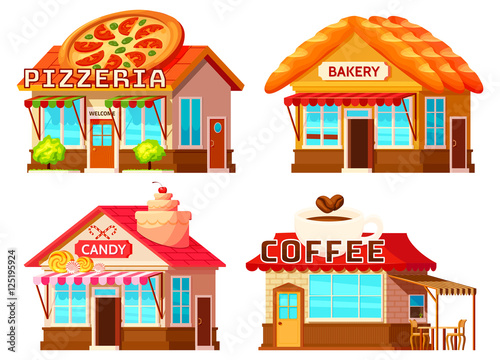 Country Shop Storefronts Set