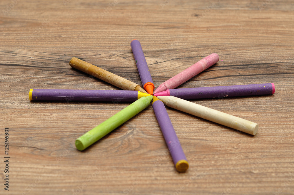 Wax crayons in the shape of a star Wax crayons in the shape of a star
