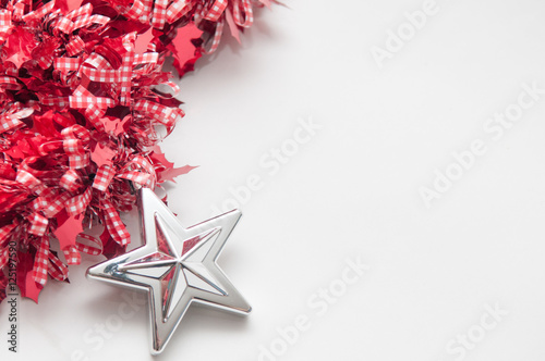 Christmas background template with copy space on white