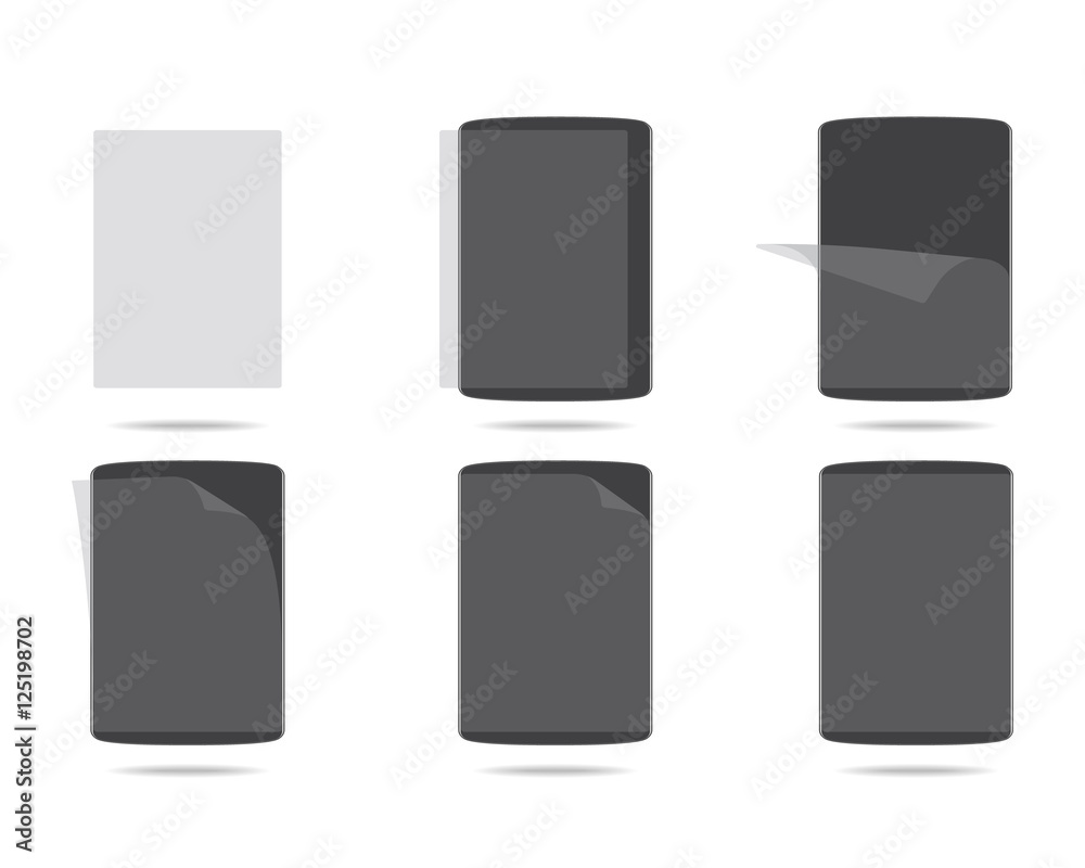 apply screen protector tablet PC apply screen protector tablet PC