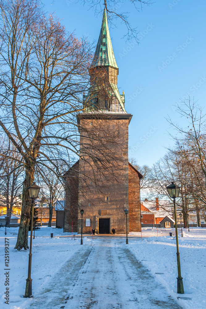 Swedish church in the winter