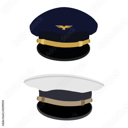 Pilot and navy captain hat