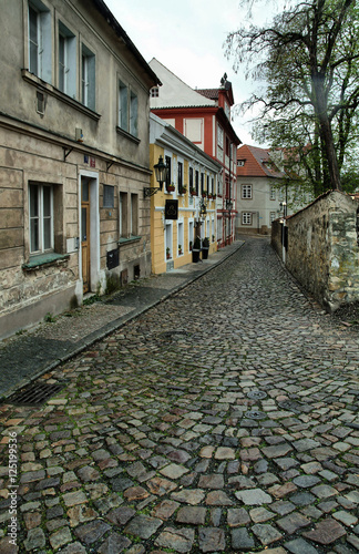 The narrow streets of the Old city, the New world (Nový Svět), Prague, Czech Republic