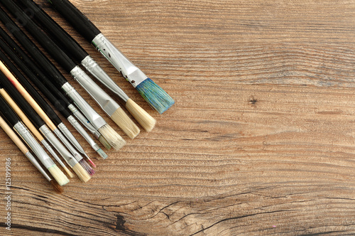 A group of paint brushes