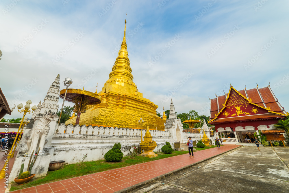 Fototapeta premium Phra That Chae Haeng Temple is a favourite destination in Nan province, Northern of Thailand
