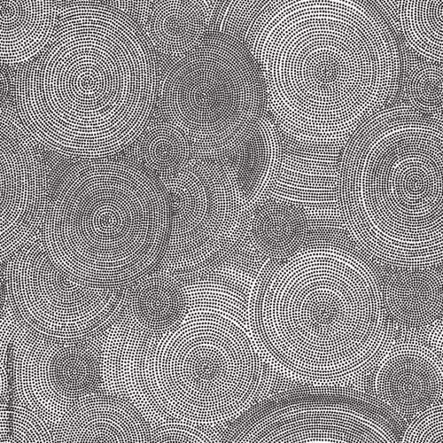 Seamless dot spiral pattern. Grungy circular motion mosaic, nois