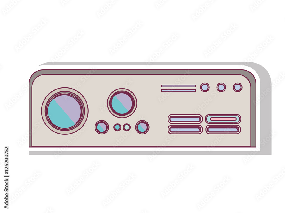 rectangle game console with buttons vector illustration rectangle game console with buttons vector illustration