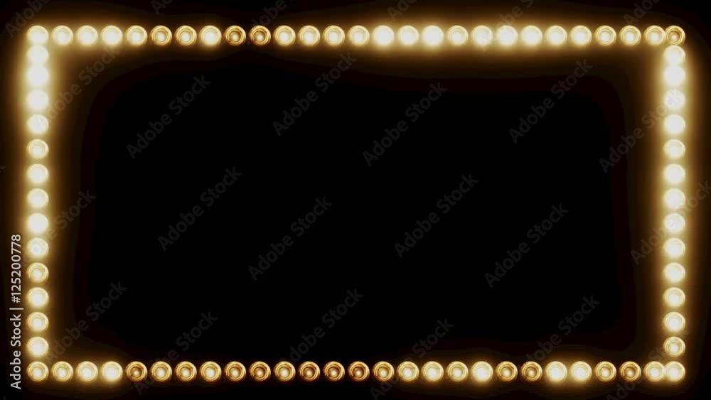 Frame of Light Bulbs for a Film Border