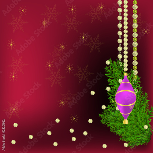 Merry Christmas and happy New Year Greeting card with  Christmas