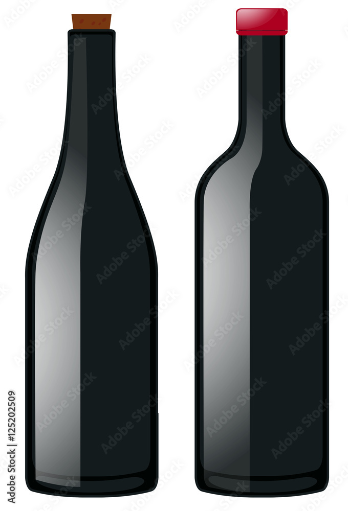 Two bottles in black color Two bottles in black color