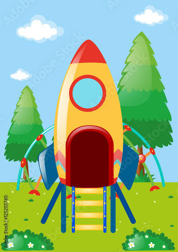 Rocket playstation in park