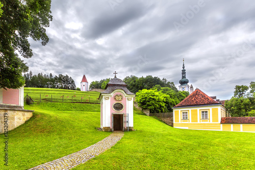 Park in Abbey of the Holy Cross  in Austria. photo