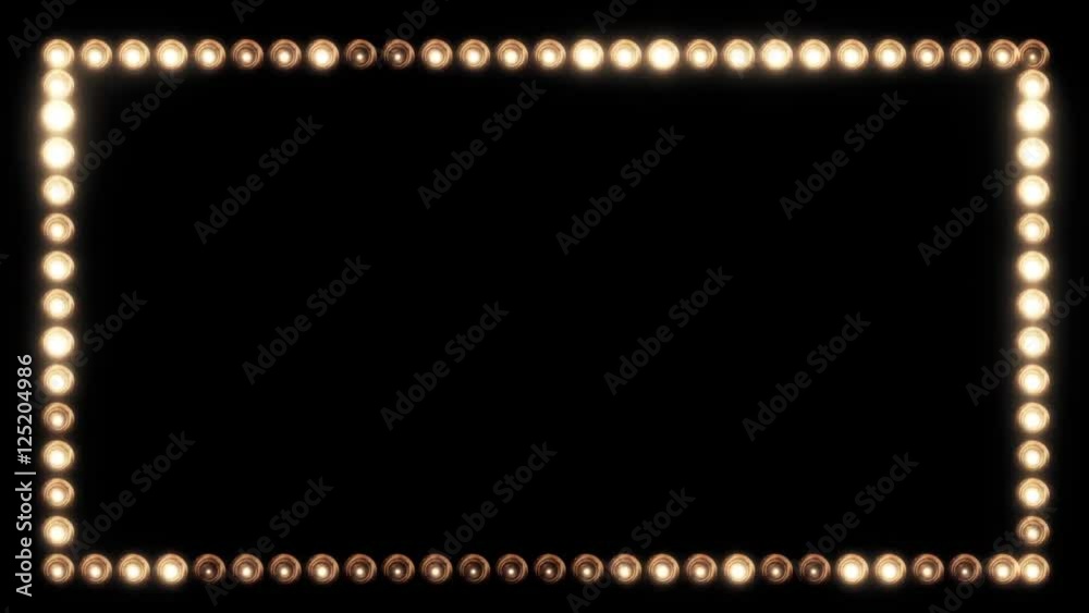 Frame of Light Bulbs for a Film Border