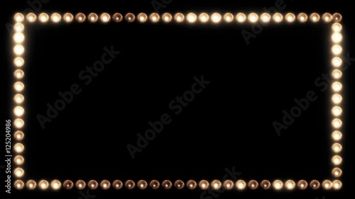 Frame of Light Bulbs for a Film Border