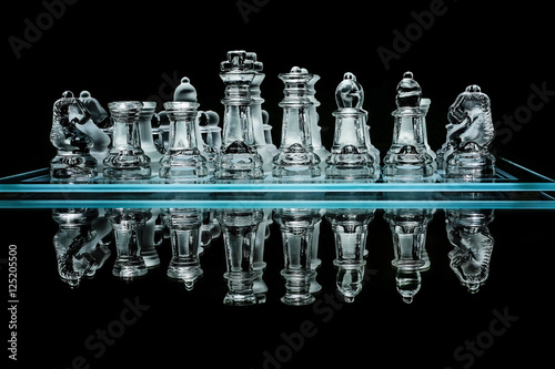 chess set with reflection photo