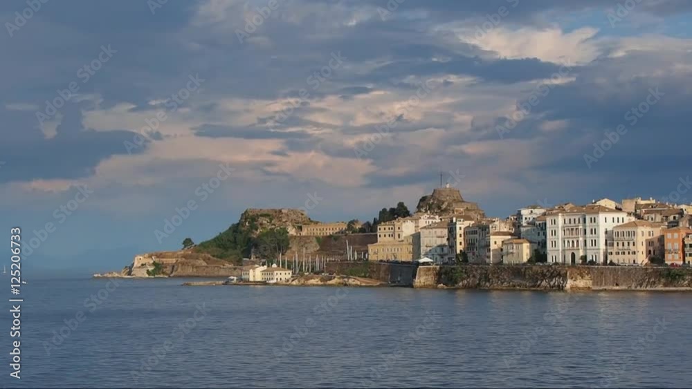 A view on Corfu town from the sea A view on Corfu town from the sea