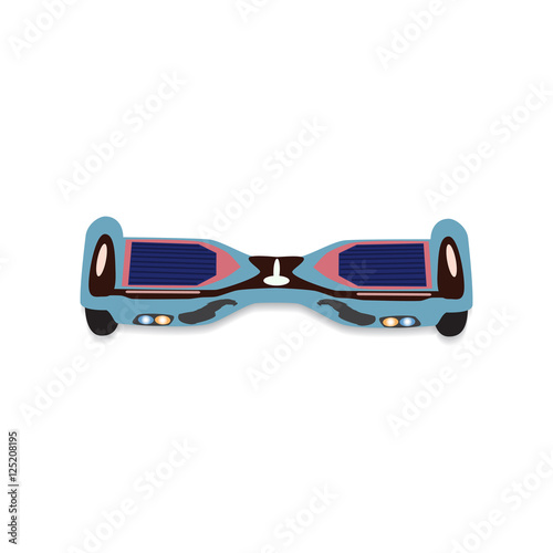 Self-balancing electric scooter, vector illustration