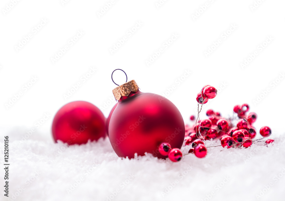 Rote Christbaumkuglen Rote Christbaumkuglen