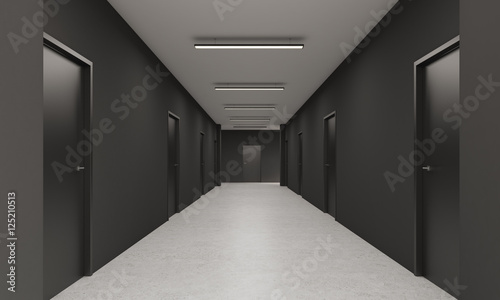 Foto Long corridor in office