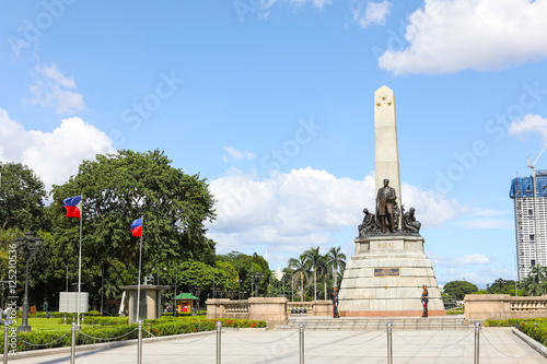 Monument in memory of Jose Rizal, national hero in Manila, Philippines