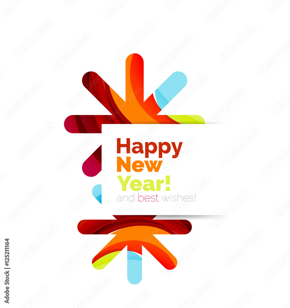 Christmas and New Year geometric paper design banner Christmas and New Year geometric paper design banner