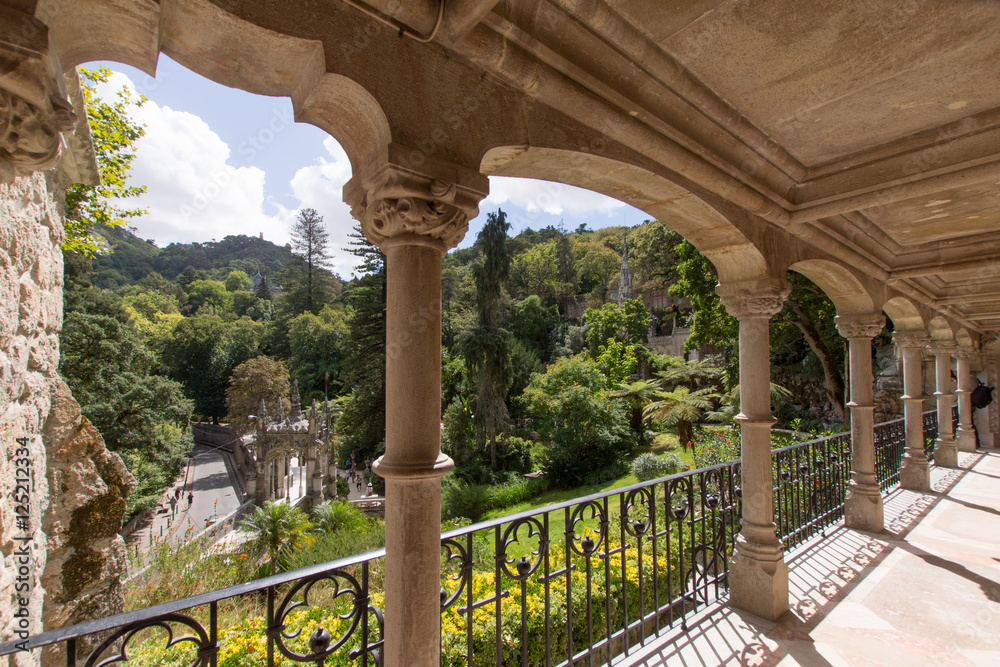 Balcony of the Palace of the Quinta da Regaleira, Sintra, Portugal
