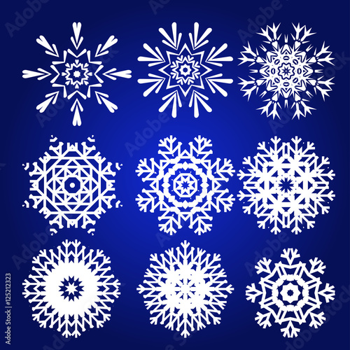 Decorative Snowflakes Vector Set