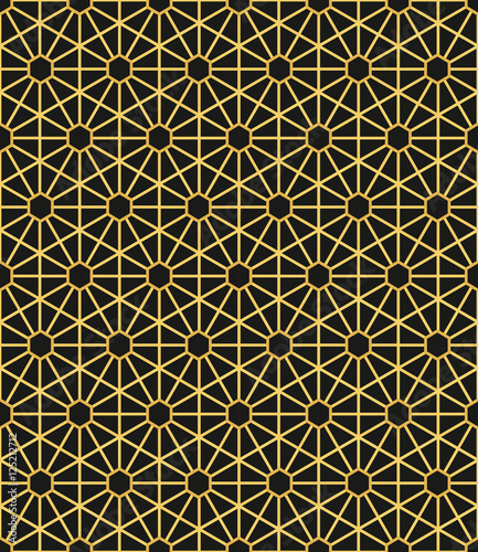 seamless  hexagonal outline grid pattern vector