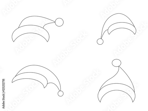 Santa Clause hat  coloring book