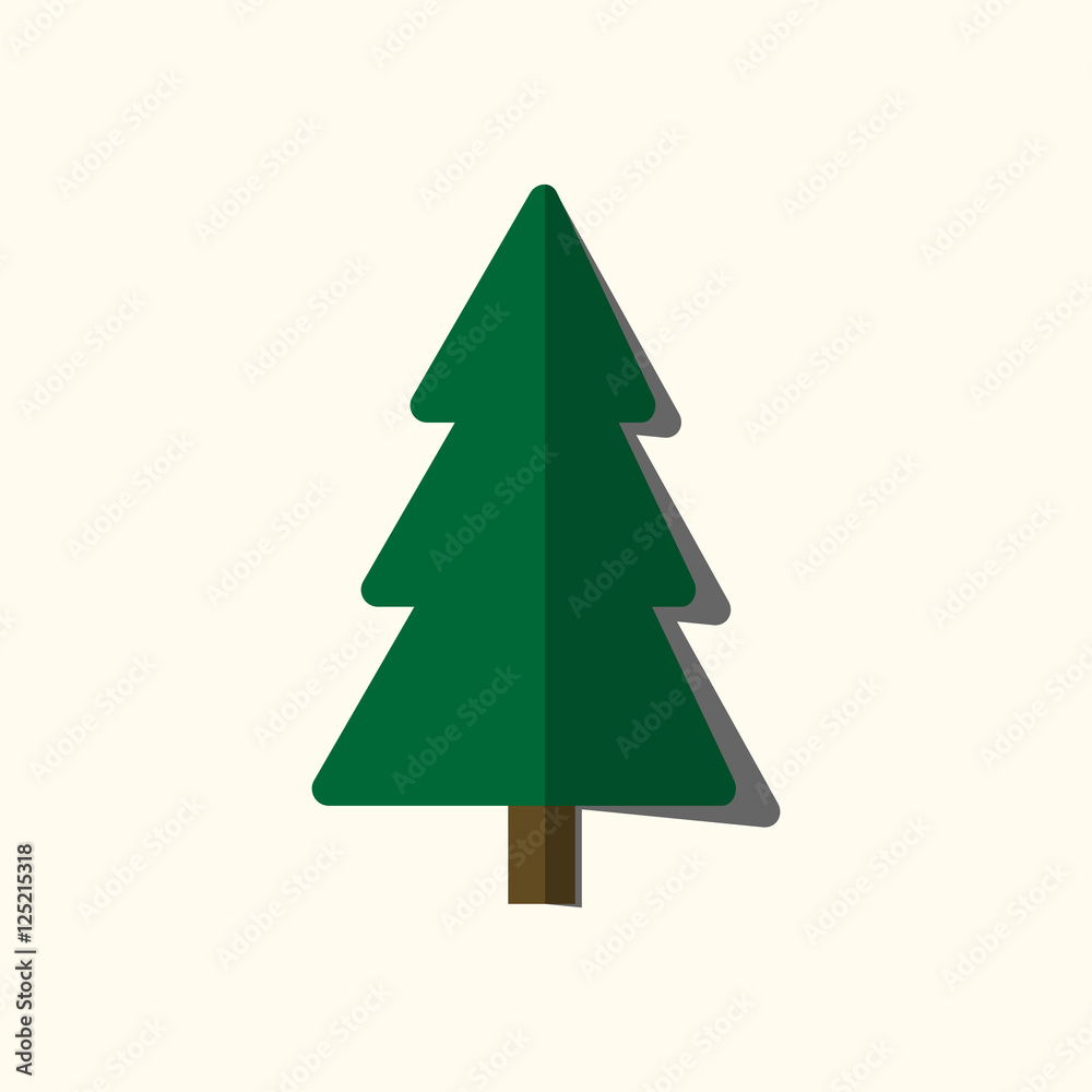 Christmas tree sign. Simple cartoon icon. Green template silhouette, isolated on white background. Flat design. Symbol of holiday, winter, Christmas, New Year celebration. Vector illustration Christmas tree sign. Simple cartoon icon. Green template silhouette, isolated on white background. Flat design. Symbol of holiday, winter, Christmas, New Year celebration. Vector illustration