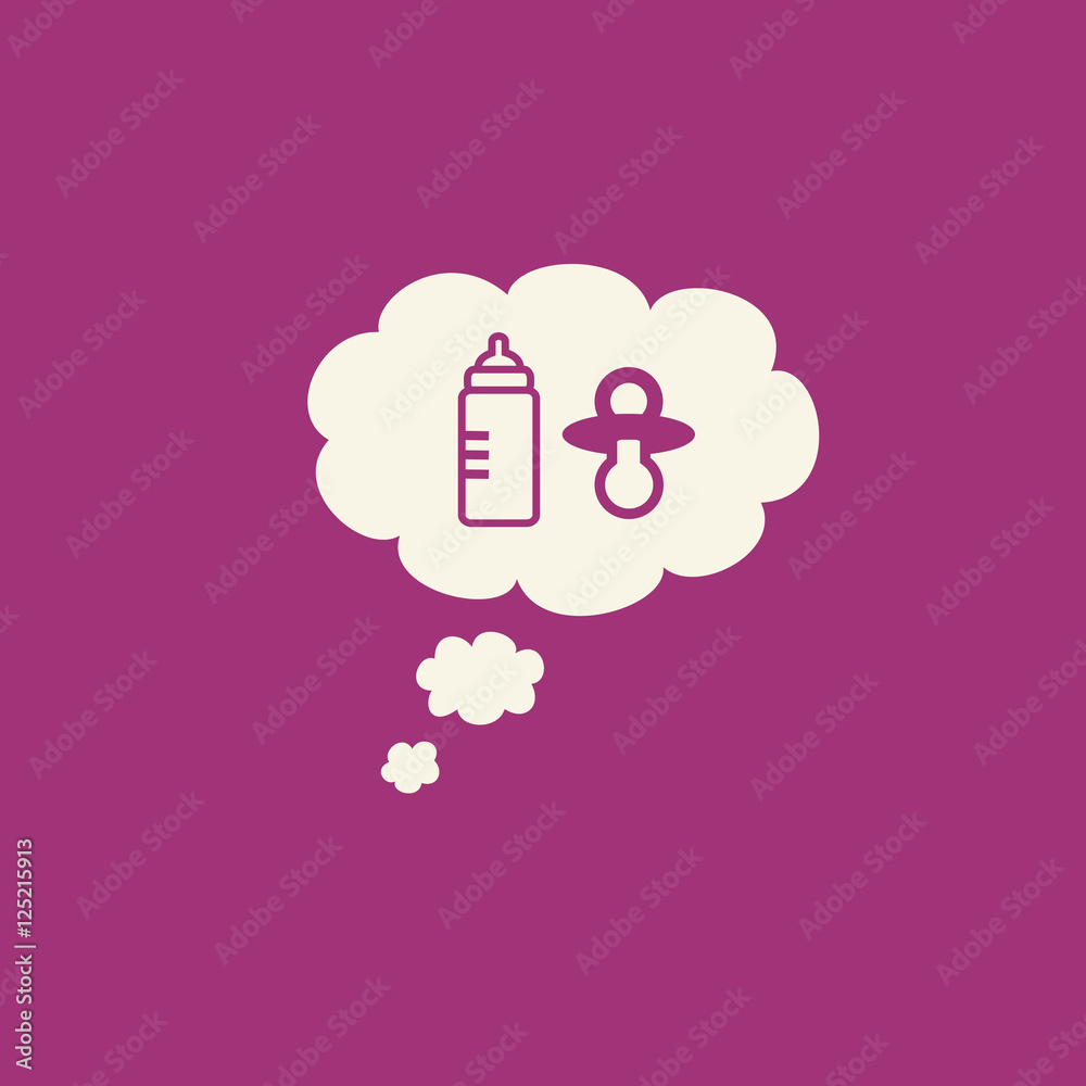 Family planning graphic with baby bottle and pacifier inside a t Family planning graphic with baby bottle and pacifier inside a t