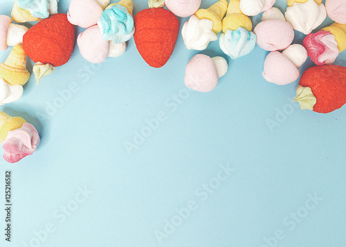 marshmallow caramelle gommose sfondo photo