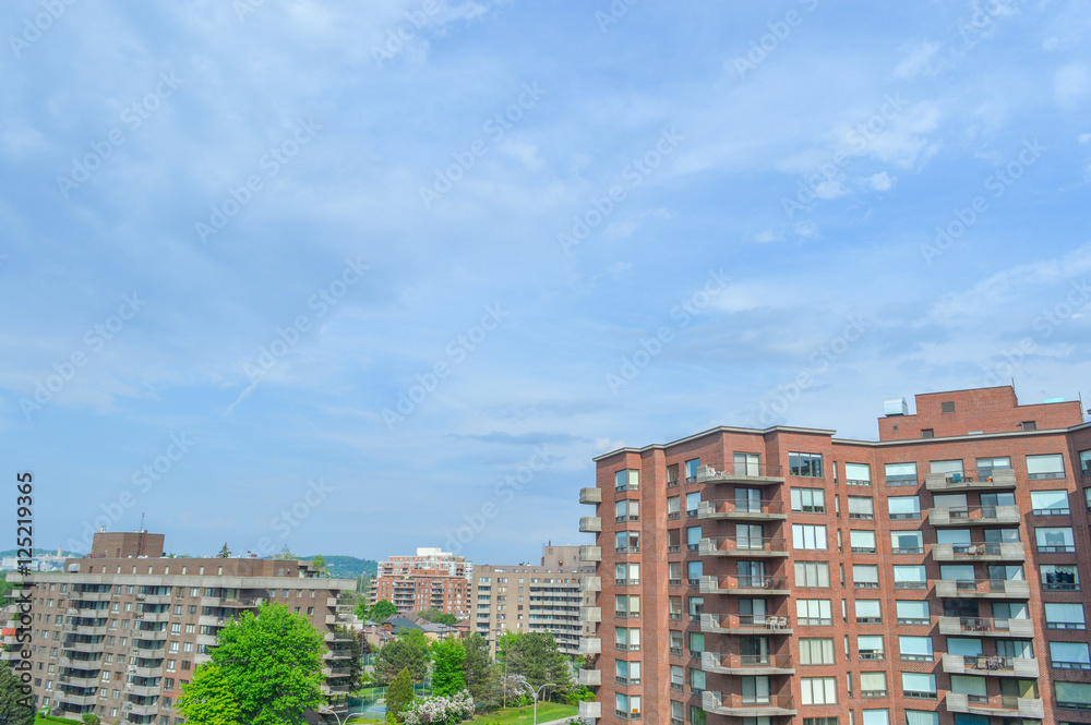 Condo building in Montreal downtown