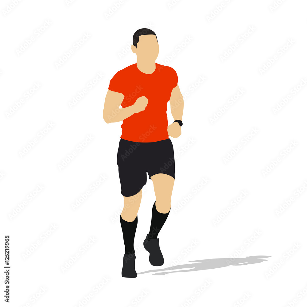 Running man, flat vector illustration Running man, flat vector illustration