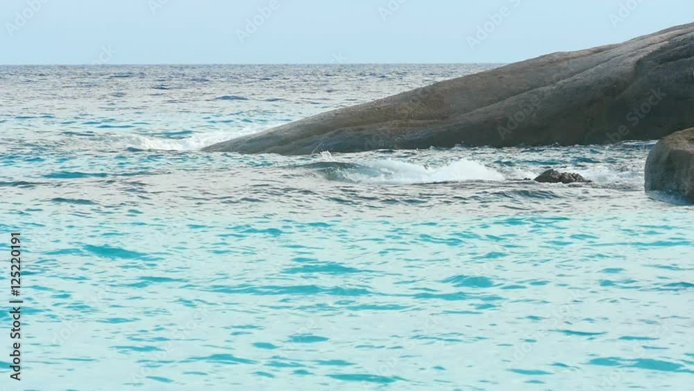 Turquoise rolling wave, slow motion Turquoise rolling wave, slow motion