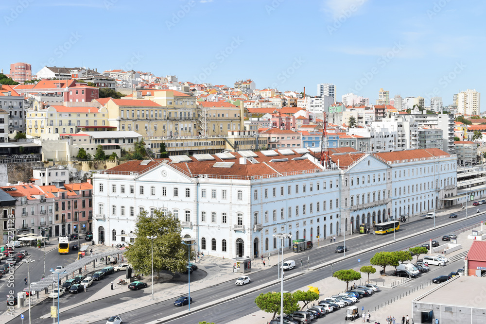 Lisbon old city with Santa Apolonia railway station.
City view from cruise terminal.