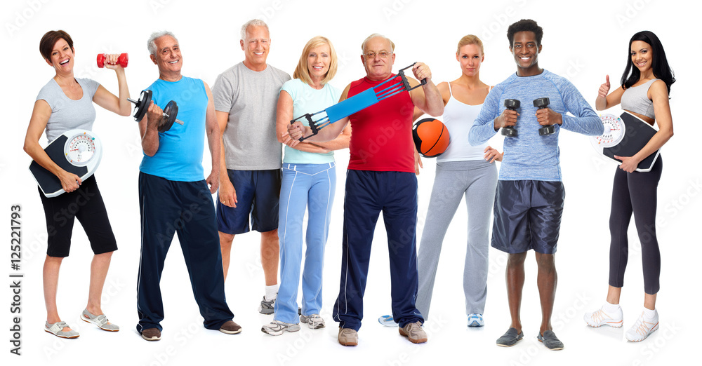 Obraz premium Athletic people group.