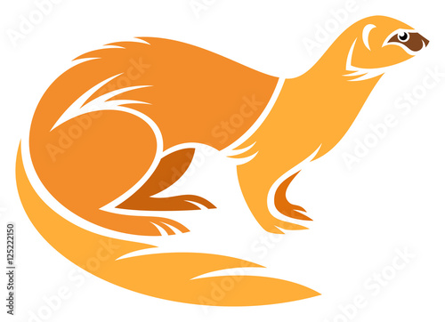 Stylized Siberian Weasel
