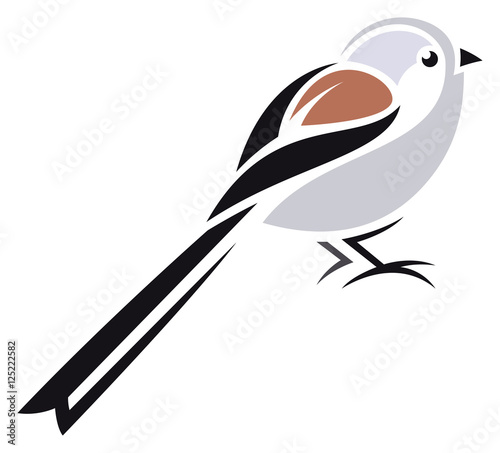 Stylized Long-tailed Tit