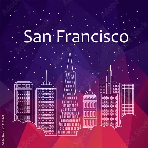 San Francisco for banner, poster, illustration, game