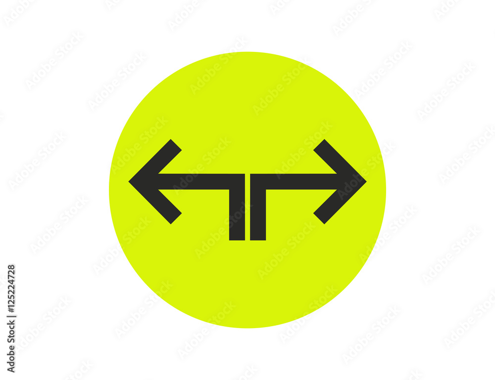 Vector arrows symbol icon. Flat design style Vector arrows symbol icon. Flat design style