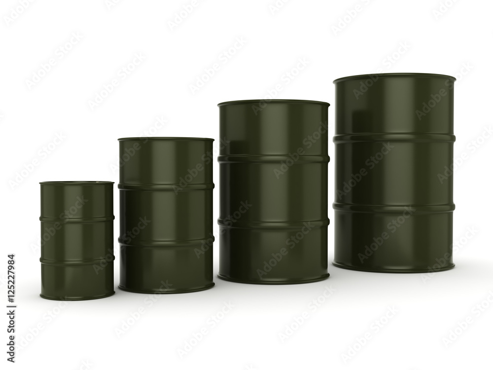 3D rendering khaki barrels 3D rendering khaki barrels