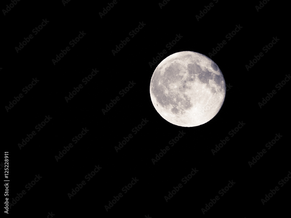 Large full moon in pitch black sky Large full moon in pitch black sky