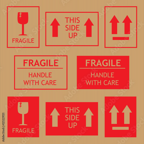 Fragile shipping labels