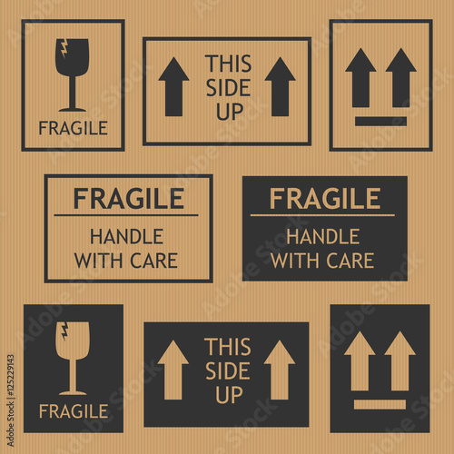 Fragile shipping labels