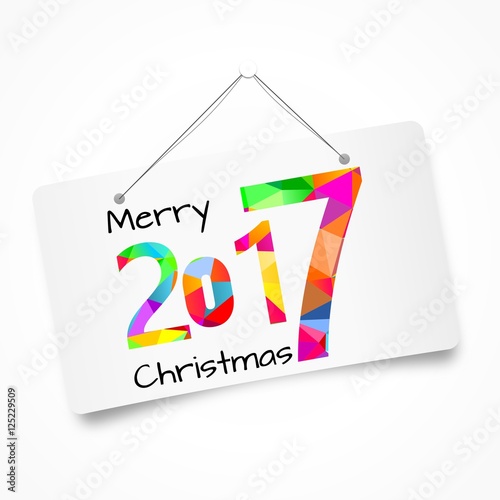 2017 merry christmas and  happy new year pannel