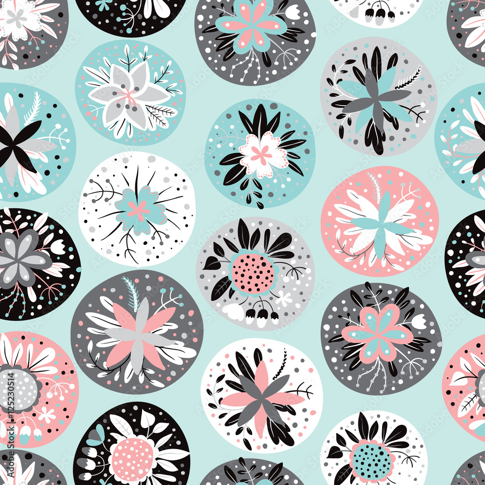 Seamless pattern with beautiful flowers. Seamless pattern with beautiful flowers.