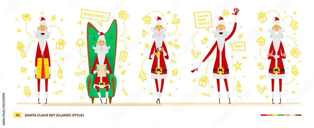 Santa Claus set for your design.