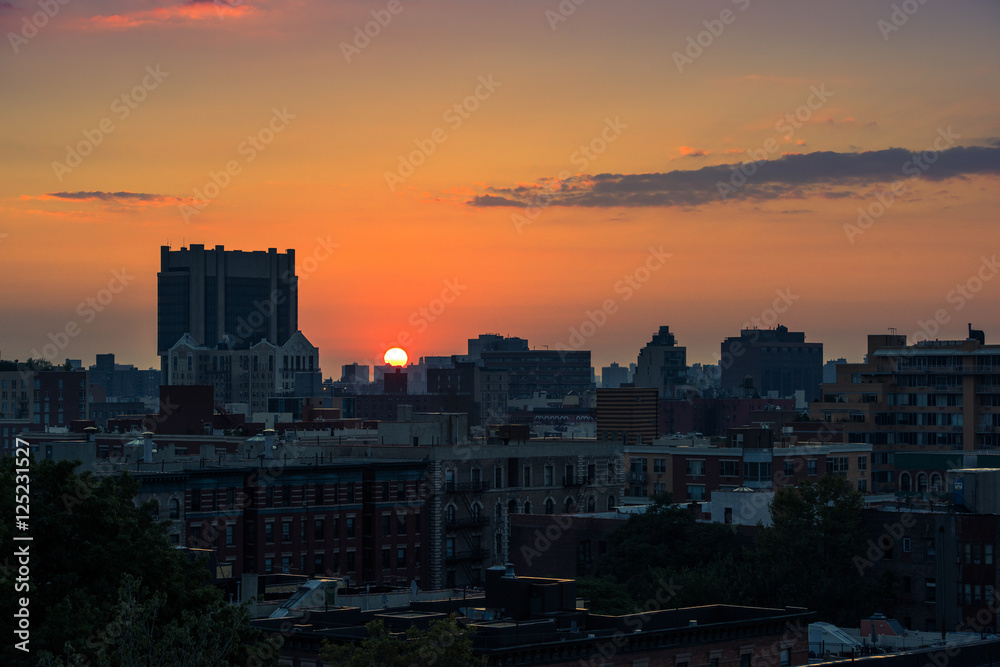 Sunrise over Harlem, NYC